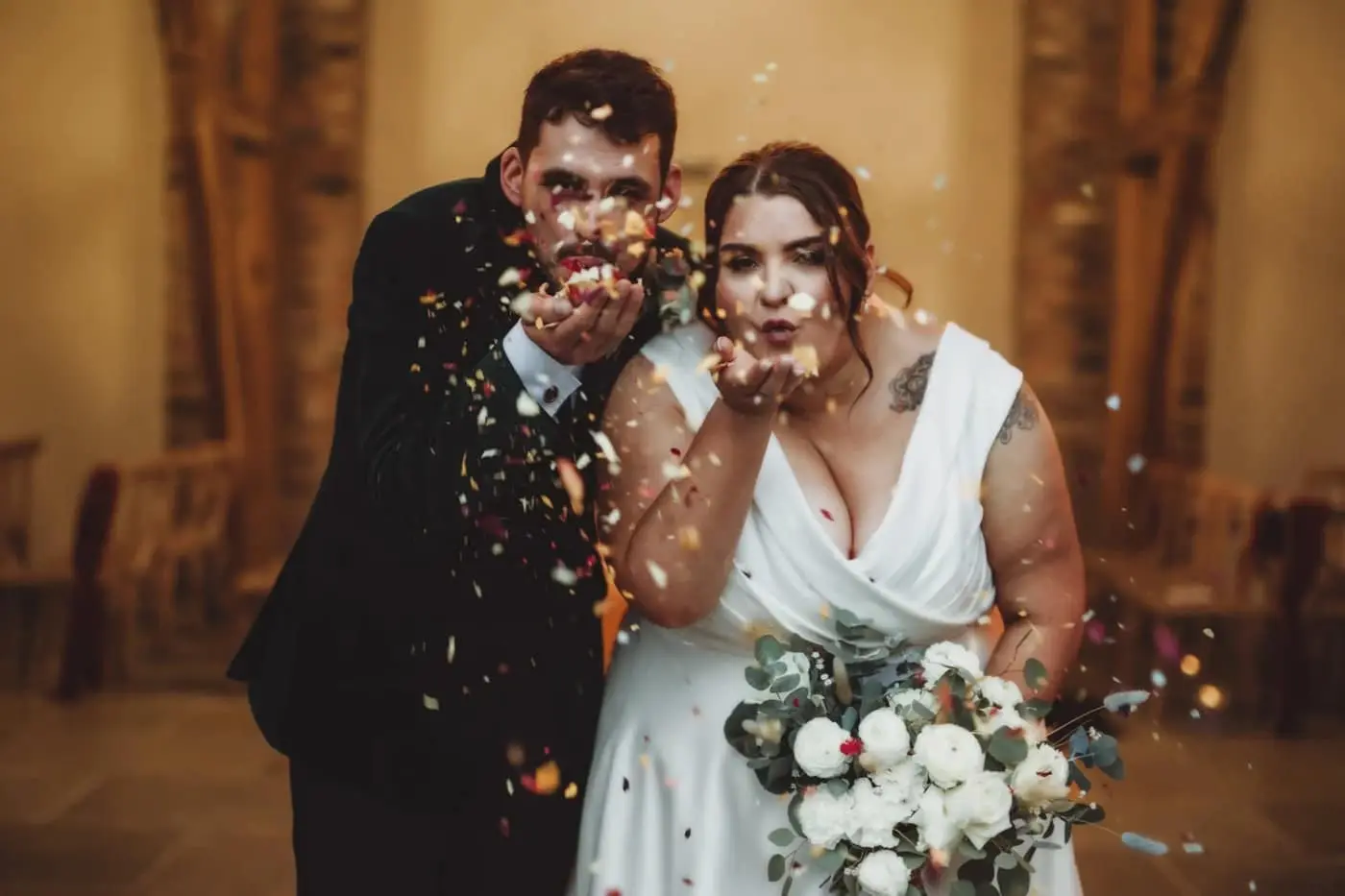 Hannah & Felix on their wedding day, photographed by Nick and Nic