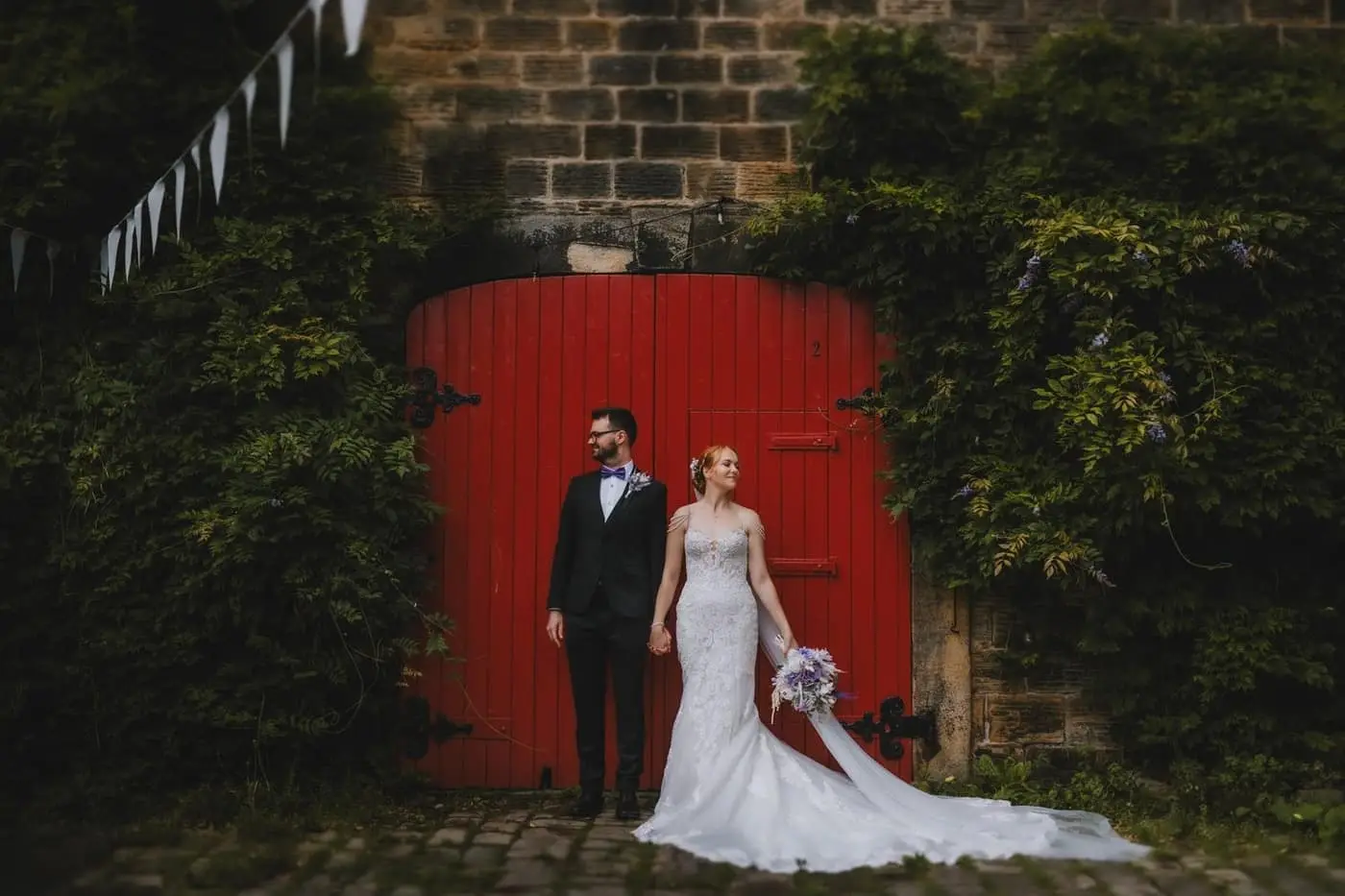 Amy & Adam on their wedding day, photographed by Nick and Nic